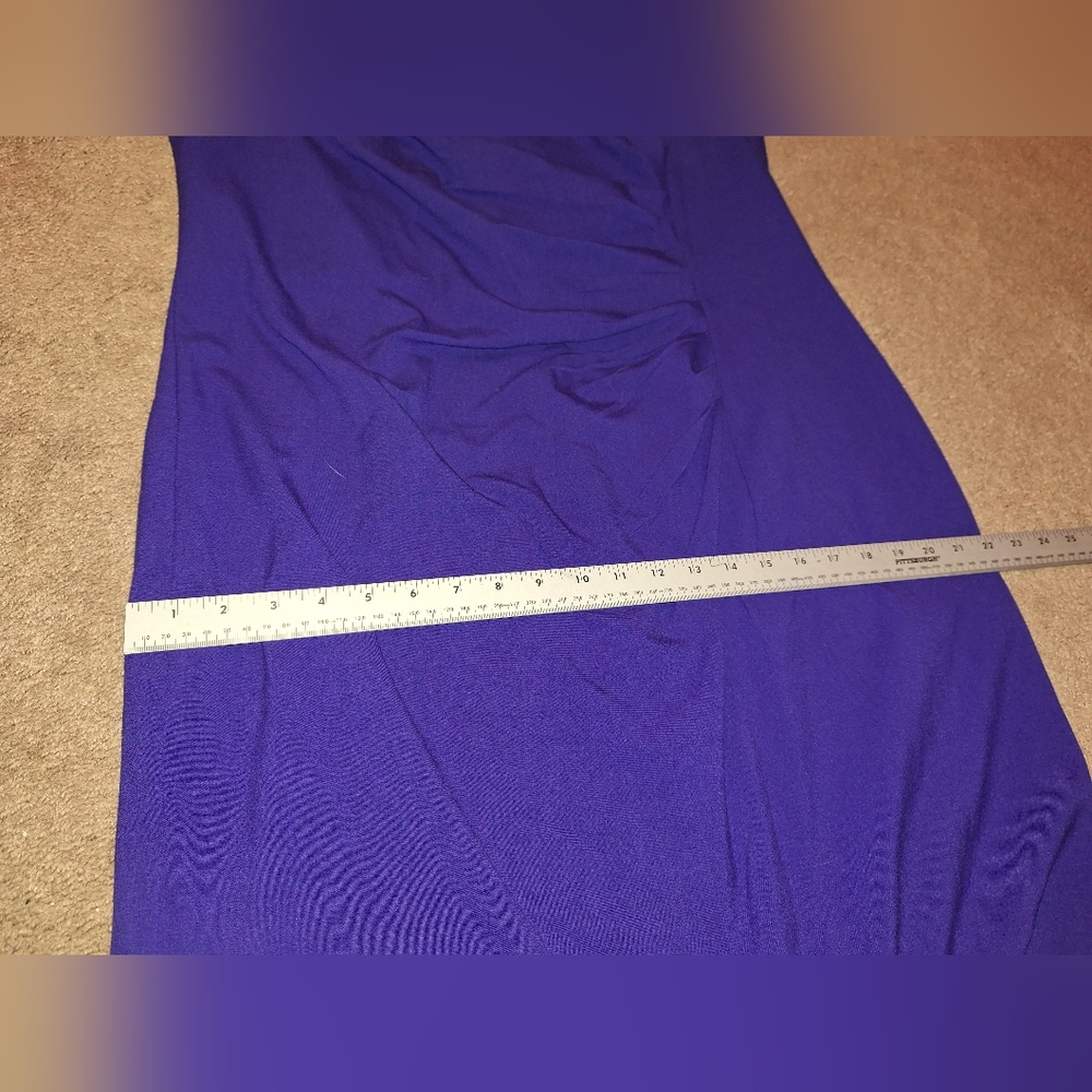 Calvin Klein Sleeveless Purple / Blue Midi Dress / Size 14w - Picture 9 of 11